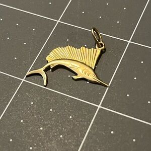 2 Grams 14k Yellow Gold Sailfish/ Swordfish Vintage Charm